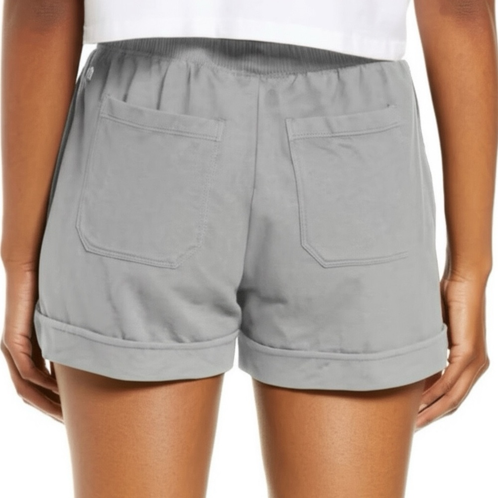 Zella Organic Cotton Shorts Cuffed Hem Drawstring XS Athleisure Granola Girl Gym - Picture 11 of 15